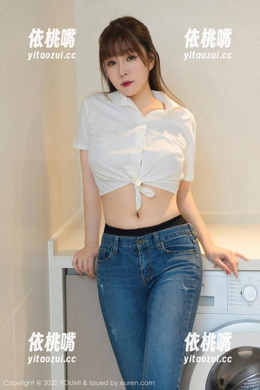 YouMi尤蜜荟-左冰Queen YouMi尤蜜荟 - 怕不是左冰Queen的牛仔裤写真让我对普通牛仔裤有了新的定义!